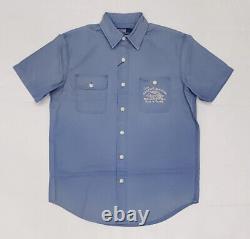 NWT Polo Ralph Lauren Blue RALPHS MARINA KEY LARGO MARINA Embroidered Work Shirt