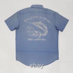 NWT Polo Ralph Lauren Blue RALPHS MARINA KEY LARGO MARINA Embroidered Work Shirt