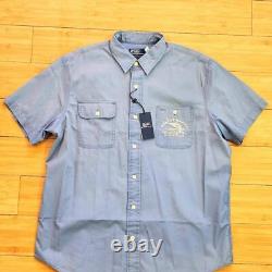 NWT Polo Ralph Lauren Blue RALPHS MARINA KEY LARGO MARINA Embroidered Work Shirt