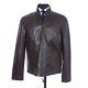 Nwt Polo Ralph Lauren Brown Leather Jacket With Tartan Plaid Lining, L