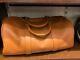 Nwt Polo Ralph Lauren Camel Brown Tailored Full Grain Pebble Leather Duffle Bag
