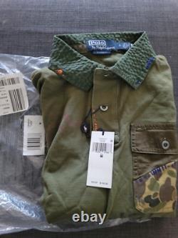 NWT Polo Ralph Lauren Classic Fit Mesh Graphic Polo Shirt, Dark Sage, M