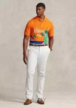 NWT Polo Ralph Lauren Classic Fit Mesh Speedboat Polo Shirt Orange Size 2LT