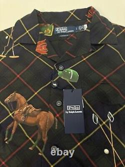 NWT Polo Ralph Lauren Equestrian All Over Plaid Twill Shirt Mens SMALL $228