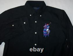 NWT Polo Ralph Lauren FORTNITE LLAMA BLACK Garment-Dyed Oxford Shirt Men's M