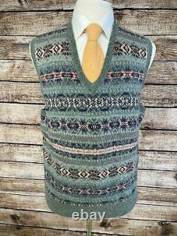 NWT Polo Ralph Lauren Fair Isle Vest Size L Wool