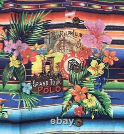 NWT Polo Ralph Lauren GRAND TOUR Hawaiian Linen Blend Button Front Shirt XXL 2XL