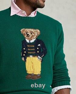 NWT Polo Ralph Lauren GREEN CORDUROY PANTS BEAR Wool Blend Knit Sweater XXL