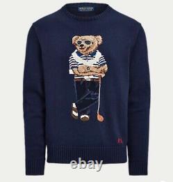 NWT Polo Ralph Lauren Golfing Polo Bear with Sunglasses Sweater Multiple Sizes