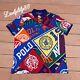 Nwt Polo Ralph Lauren Graphic Collegiate Pennant Flag Mesh Men's Polo Shirt $168