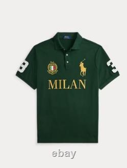 NWT Polo Ralph Lauren Green MILAN BIG PONY Classic Fit Mesh Knit Collared Shirt