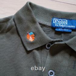 NWT Polo Ralph Lauren Green PEACE LOVE POLO Mesh Short Sleeve Polo Shirt