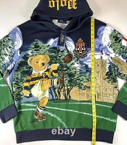NWT Polo Ralph Lauren Limited Edition Size XL Football Rugby Kicker Bear Hoodie