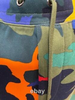 NWT Polo Ralph Lauren MULTICOLOR CAMO Big Pony Double Knit Sweat Shorts size 2XL