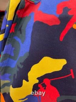 NWT Polo Ralph Lauren MULTICOLOR CAMO Big Pony Double Knit Sweat Shorts size 2XL