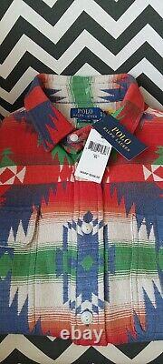 NWT Polo Ralph Lauren Men's Aztec Southwestern Print Shirt/Jacket Size XL