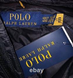 NWT Polo Ralph Lauren Men's Big & Tall Black Packable Hooded Puffer Jacket NEW