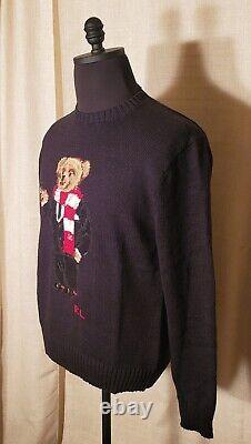 NWT Polo Ralph Lauren Men's Cocoa Hot Chocolate Bear Knitted Sweater M. $398