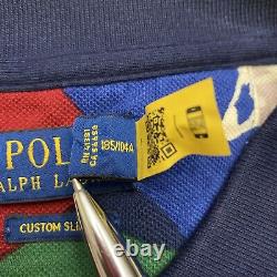 NWT Polo Ralph Lauren Men's Custom Slim Fit Collegiate All Over Print Size Sz L