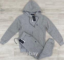 NWT Polo Ralph Lauren Men's Gray Full Zip Hoodie With Pant Size S, M, L, XL, XXL