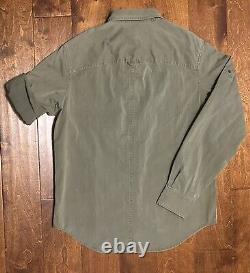 NWT Polo Ralph Lauren Men's Green Classic Fit Twill Utility Shirt Sz M