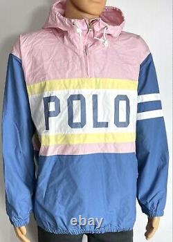 NWT Polo Ralph Lauren Men's Jacket Hoodie Cotton 1/4 Zip Logo Size XL