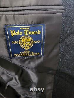 NWT Polo Ralph Lauren Men's Navy Blue Wool Herringbone Blazer Jacket Sport Coat