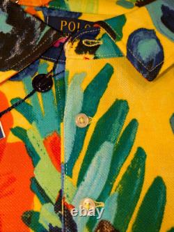 NWT Polo Ralph Lauren Men's Watercolor Flowers Big & Tall Polo Shirt in Yellow