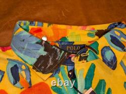 NWT Polo Ralph Lauren Men's Watercolor Flowers Big & Tall Polo Shirt in Yellow