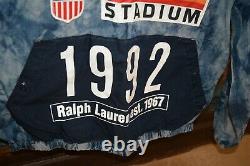 NWT Polo Ralph Lauren Mens S-M-L 1992 Stadium pullover indigo Jacket Limited