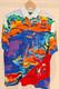 Nwt Polo Ralph Lauren Multicolor Watercolor Sailboats Graphic Polo Shirt