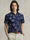 Nwt Polo Ralph Lauren Navy Nautical Print Slim Fit Short Sleeve Oxford Shirt