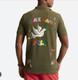 Nwt Polo Ralph Lauren Peace Love Mesh Short Sleeve Polo Shirt Sz M Olive #2g457