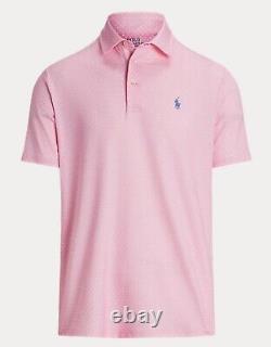 NWT Polo Ralph Lauren PINK POLKA DOT Performance Collared Polo Shirt