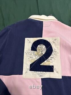 NWT Polo Ralph Lauren Pink/Blue Rugby Shirt Men's Large RARE/UNIQUE