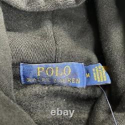 NWT Polo Ralph Lauren Polo Bear Hoodie Mens Medium Black Pullover Sweater