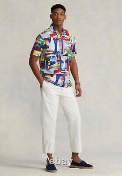 NWT Polo Ralph Lauren SAILING REGATTA Posters Mesh Knit Collared Shirt size XL
