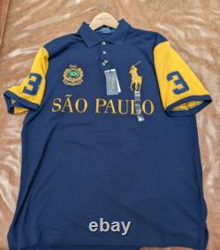 NWT Polo Ralph Lauren Sau Paulo Polo Shirt in Blue & Yellow