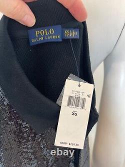 NWT Polo Ralph Lauren Sequin Polo Shirt in Black Size XS