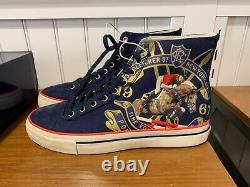 NWT Polo Ralph Lauren Solomon EQUESTRIAN PRINT Canvas HIGH-top Sneakers sz 8-13