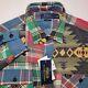 Nwt Polo Ralph Lauren Southwestern Patchwork Flannel Aztec Button Up Womens S