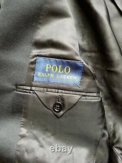 NWT Polo Ralph Lauren Tuxedo suit 38R slim fit flat front pants 32 w Italy