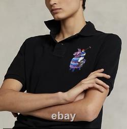 NWT Polo Ralph Lauren Unisex X Fortnite Llama Black Polo Shirt Sz M