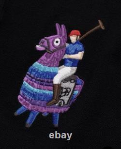 NWT Polo Ralph Lauren Unisex X Fortnite Llama Black Polo Shirt Sz M
