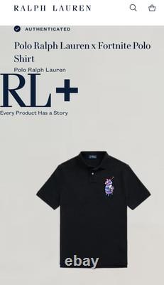 NWT Polo Ralph Lauren Unisex X Fortnite Llama Black Polo Shirt Sz M