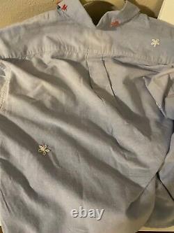NWT Polo Ralph Lauren Women's Distressed Patchwork Denim Button Shirt sz 12 $168
