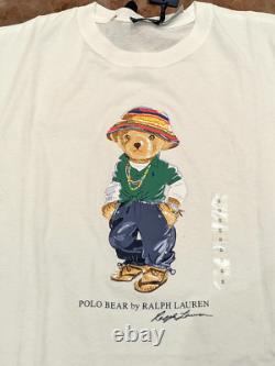 NWT Polo Ralph Lauren Women's Polo Bear Tee Shirt in White