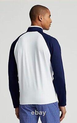 NWT RLX GOLF RALPH LAUREN Men's 1/2 Zip White Multi Stretch Jersey Pullover XL