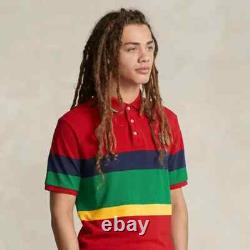 NWT Ralph Lauren Men's Classic Fit Laurel Crest Mesh Polo, RL 2000 Red Multi, M