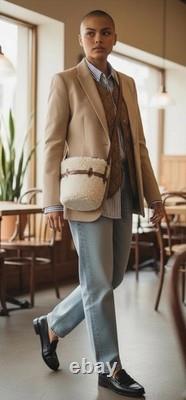 NWT Ralph Lauren Polo 100% Shearling With Leather Strap & Dust Bag. New $598 NWT Ralph Lauren Polo 100% Shearling With Leather Strap & Dust Bag. New $598